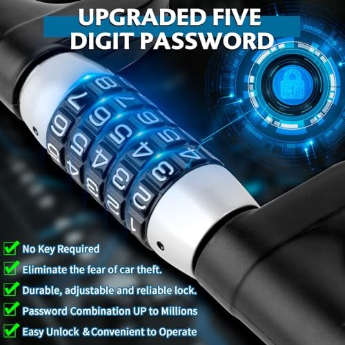 Car Steering Lock Anti-Theft Device, Multiple Password High-Security,