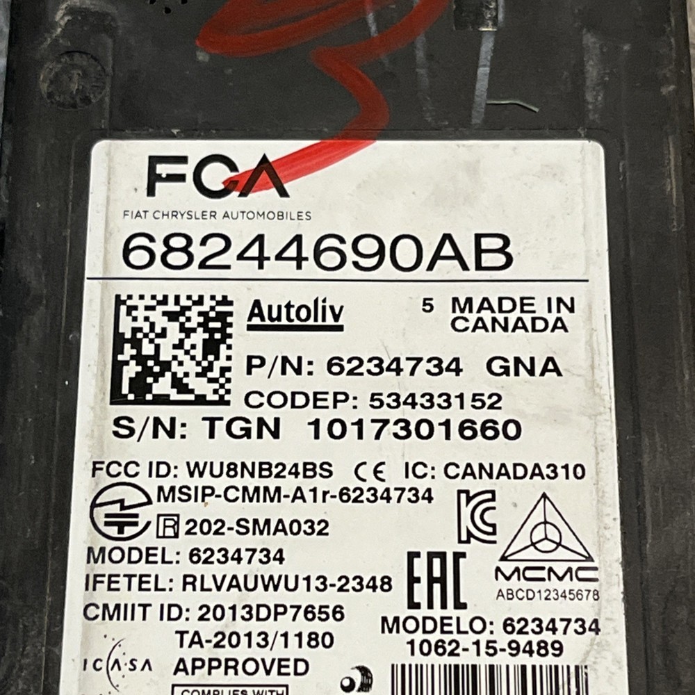 OEM 17-21 Jeep Compass Blind Spot Object Warning System Sensor 68244690ac