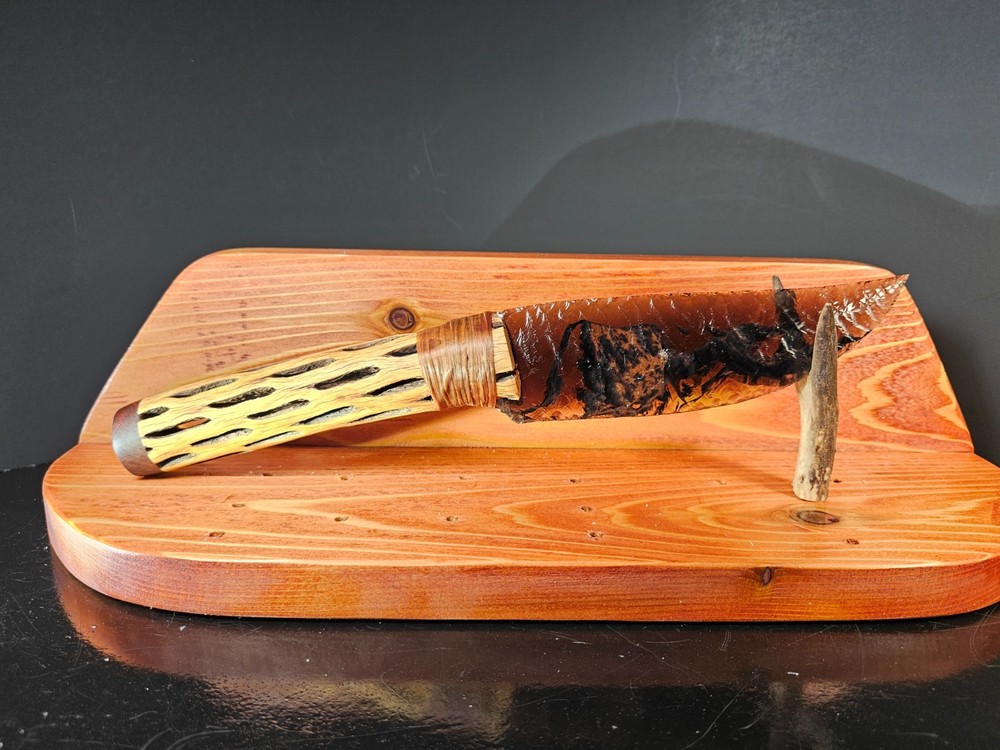 Sharp as H#LL WICKED A$$ LACE Obsidian Cholla Knife~Master Knapper~KENNY HULL