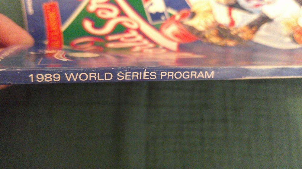 1989 San Francisco Giants vs Oakland A's World Series Program - EUC