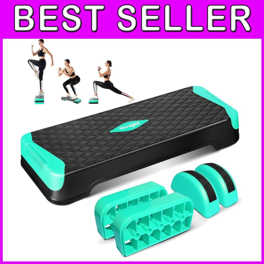 Durable Adjustable Aerobic Step Platform - 2-in-1 for Cardio & Balance Training