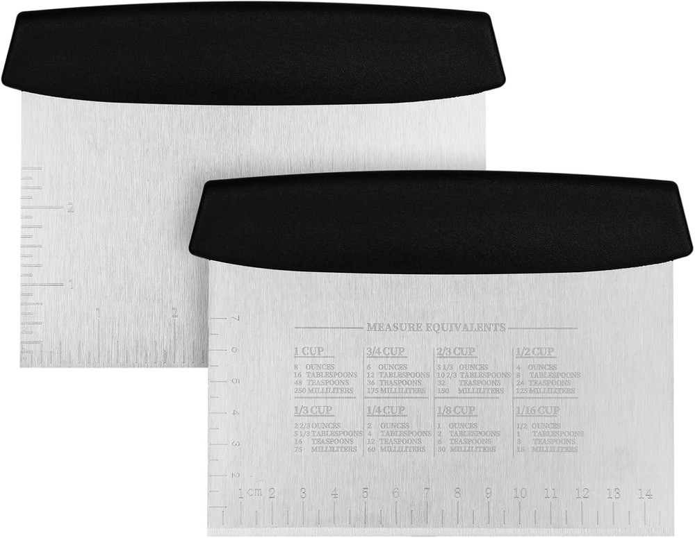 Bench Dough Scraper Cutter - Stainl Steel Chopper Baking