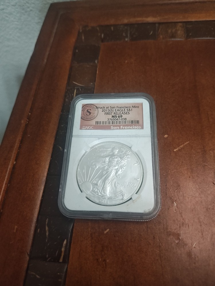 2013 American Silver Eagle FIRST Release NGC MS 69 Struck At San Francisco Mint