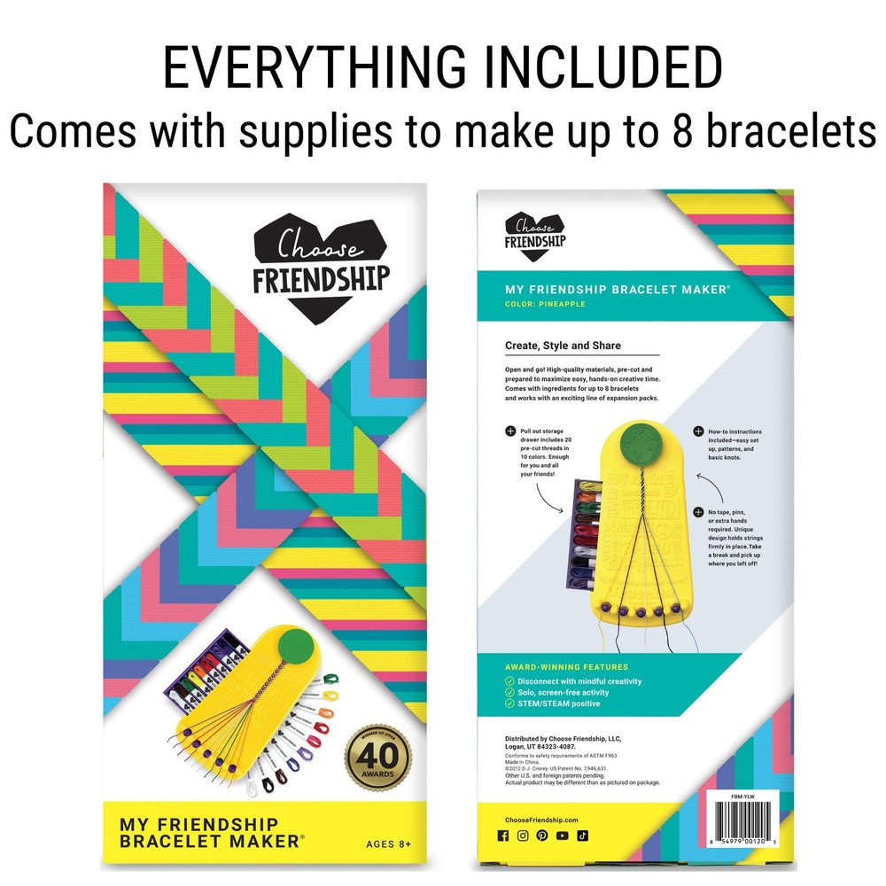 Choose Friendship Bracelet Making Kit – 20 Original version, Pineapple