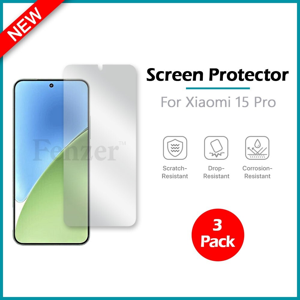 3-Pack LCD Ultra Clear HD Screen Protector for Android Phone Xiaomi 15 Pro