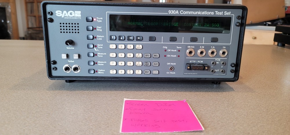 Sage Instruments 930A Communications Test Set *untested*