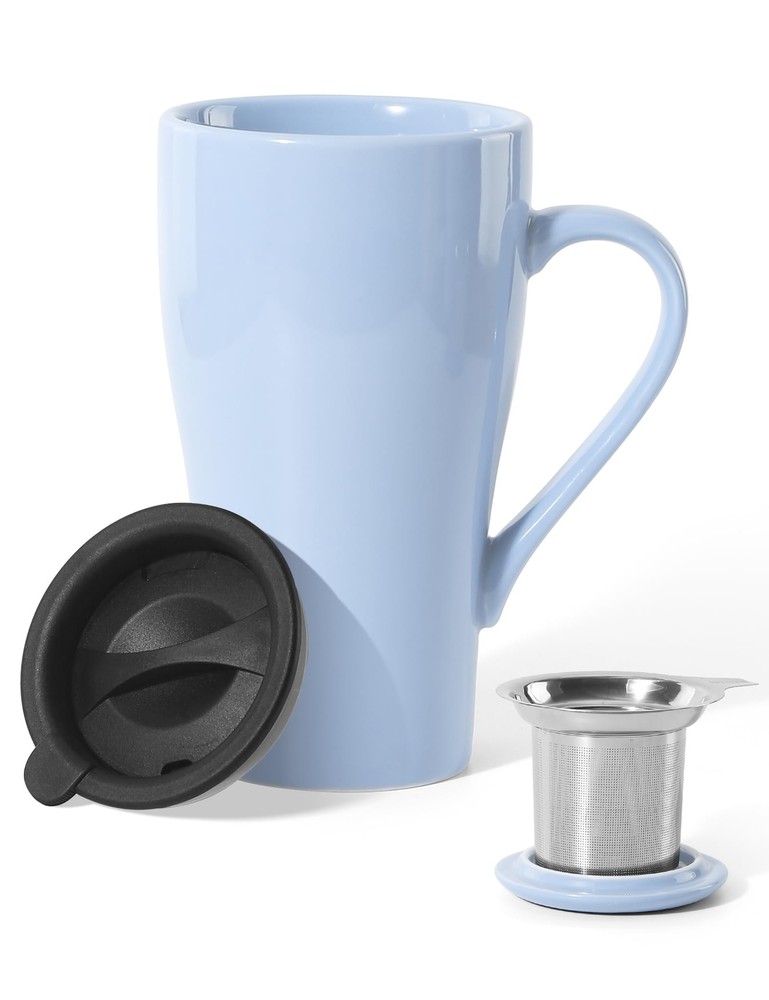 Tea Cup With Infuser And Lid 18oz Large Tea Steeper Mug Ceramic Tea Infuser Mug