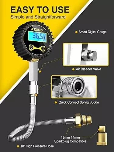 Compression Tester Automotive 200 Psi Digital Compression Tester Small Engine Fo