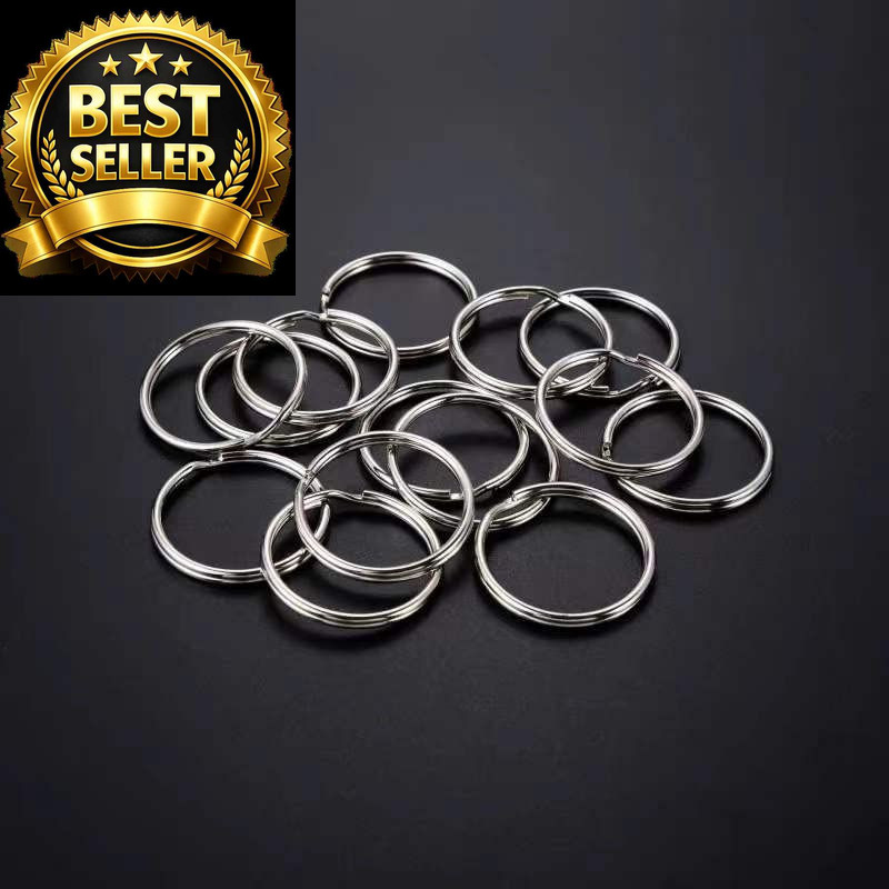 100PCS Split Key Rings Bulk for Keychain and Crafts 1”100Pack, silver