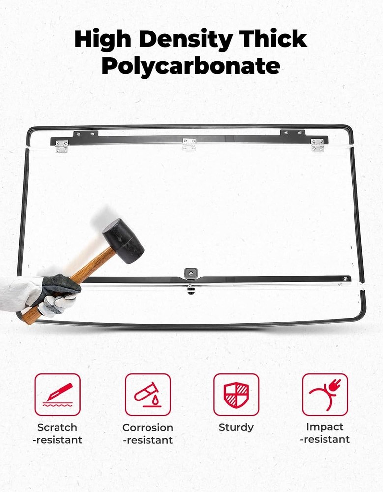 Can Am Defender Flip Windshield 2 in 1 Clear Scratch