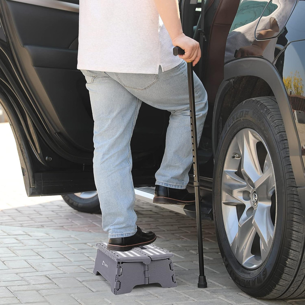 5 Inch Portable Folding Step Stool - Safe & Stable, Foldable Stepping Stool for