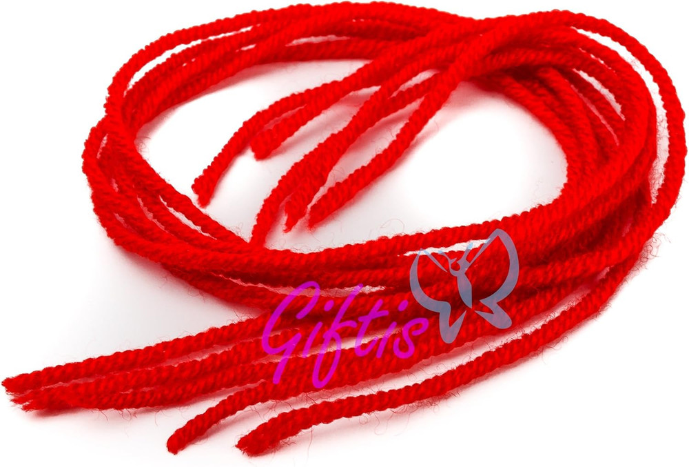 5 Pcs Red String Bracelet - 100% Wool - Protection against the Evil Eye