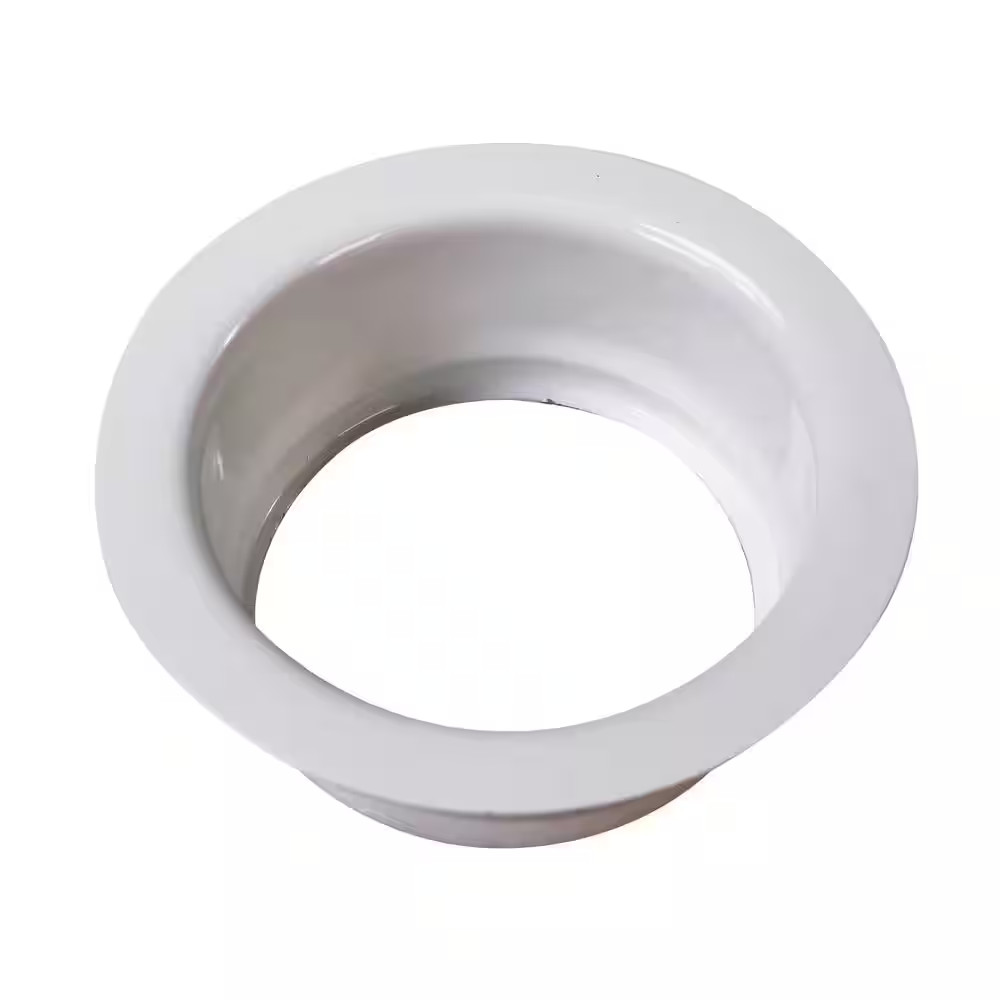 4-1/4 In. Standard Kitchen Sink Garbage Disposal Flange, White