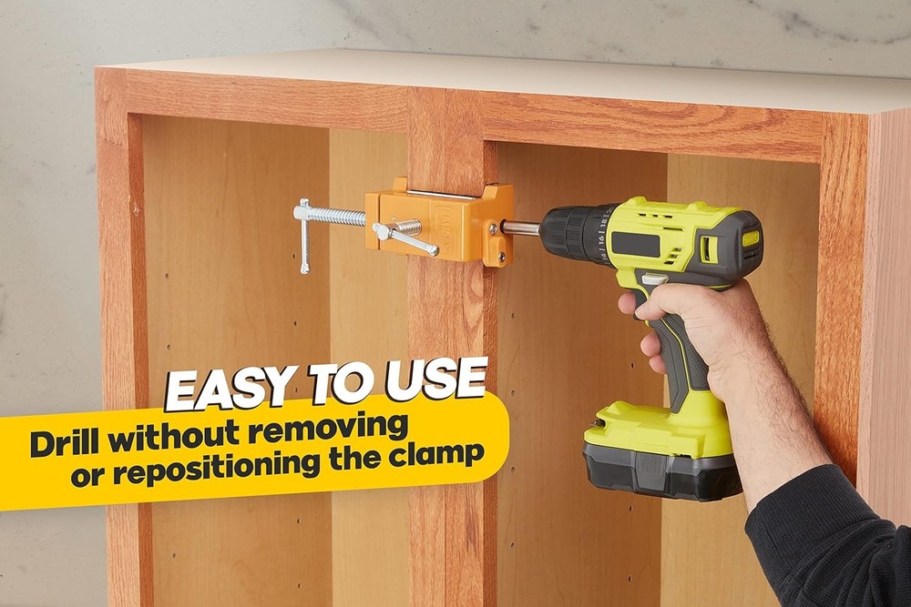 Premium Cabinet Clamps 2Pack with Protective Case, Solid Cast Steel Construction