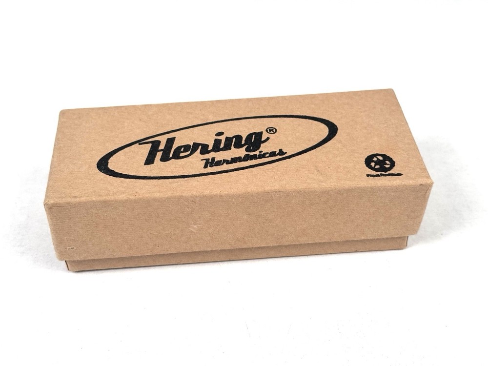 Rare Hering Silver Blow Harmonica with Case and original box!