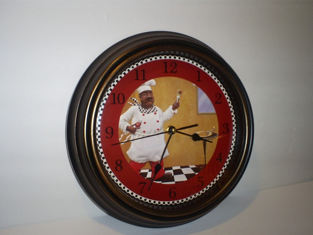 Beautiful 11.75" Chef Wall Clock