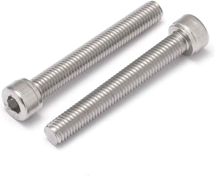 50 PCS Socket Head Cap Screw Assortment Set, 20mm to 40mm, Silver