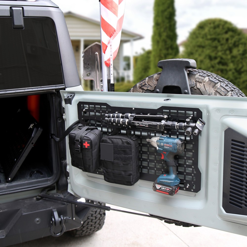 OFF ROAD Tailgate Storage Panel Tailgate Molle Panel Steel Cargo Shelf Storage