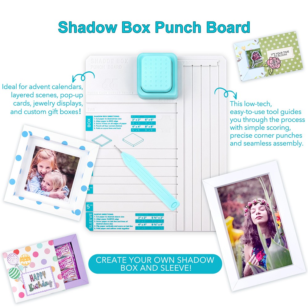 Shadow Box Punch Board for DIY Making Shadow Boxes and Sleeves