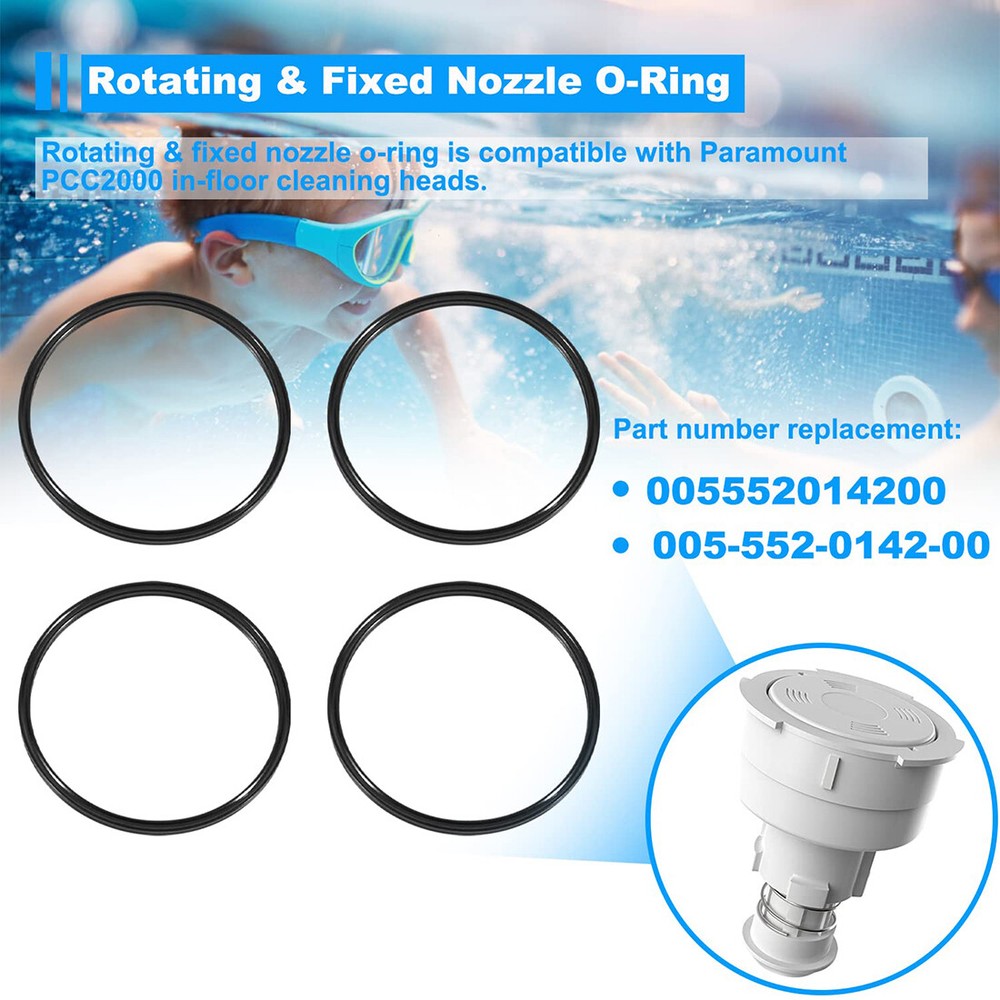 Replacement for Paramount 005-552-0142-00 Rotating Fixed Nozzle O-Ring 4-Pack