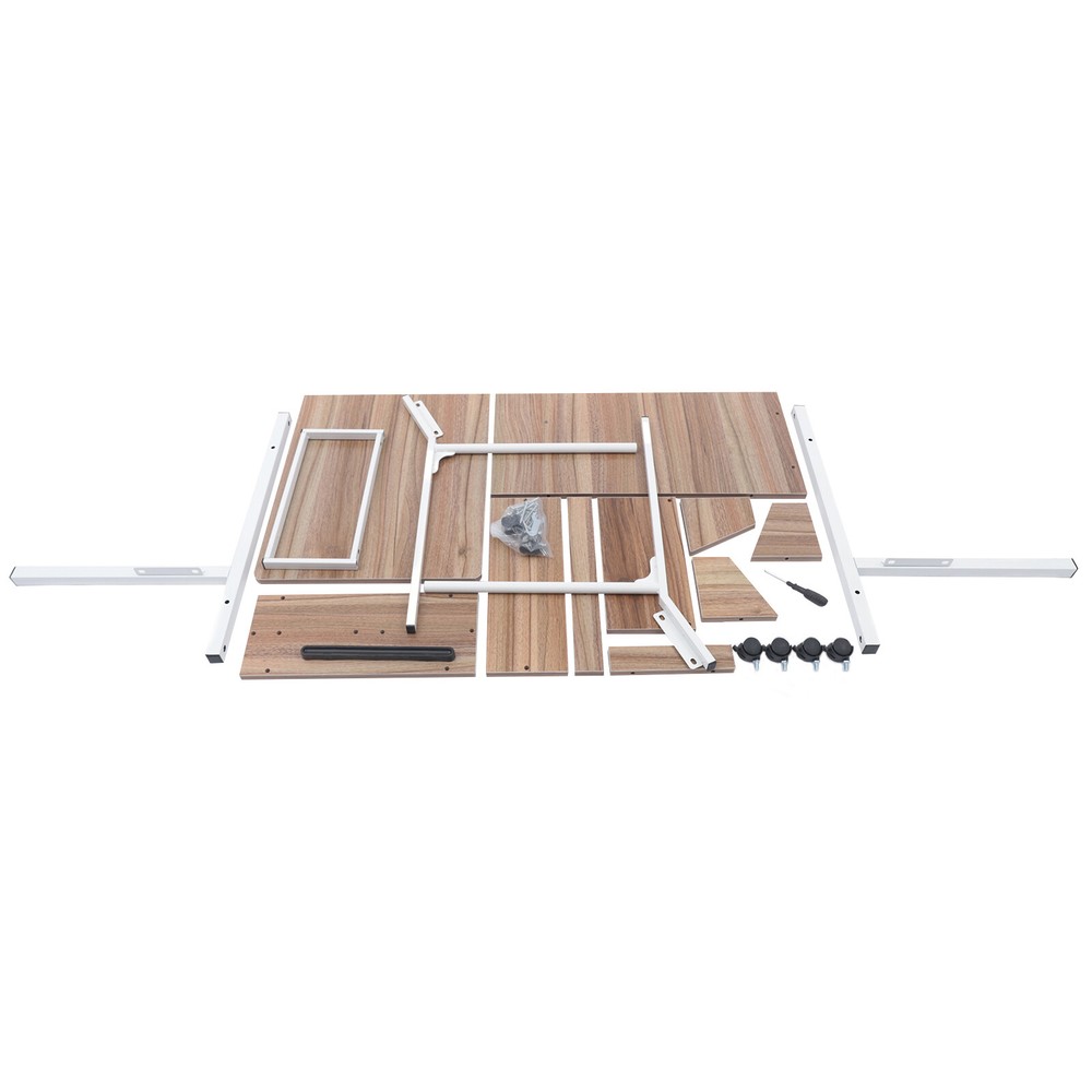 Rolling Laptop Desk Bedside Table Computer Over Bed Standing Height Adjustable