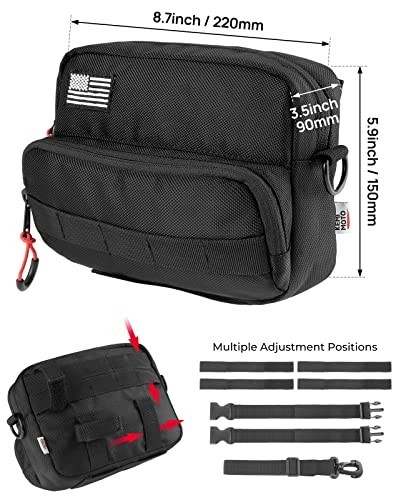 KEMIMOTO Motorcycle Bag, Handlebar Tool Bag Storage Accessory Saddlebag Universa