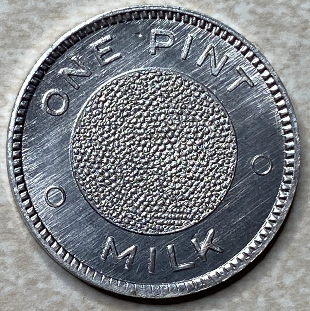 T9105 One Pint Milk, Unknown  Anillo Restrike Arcade Token
