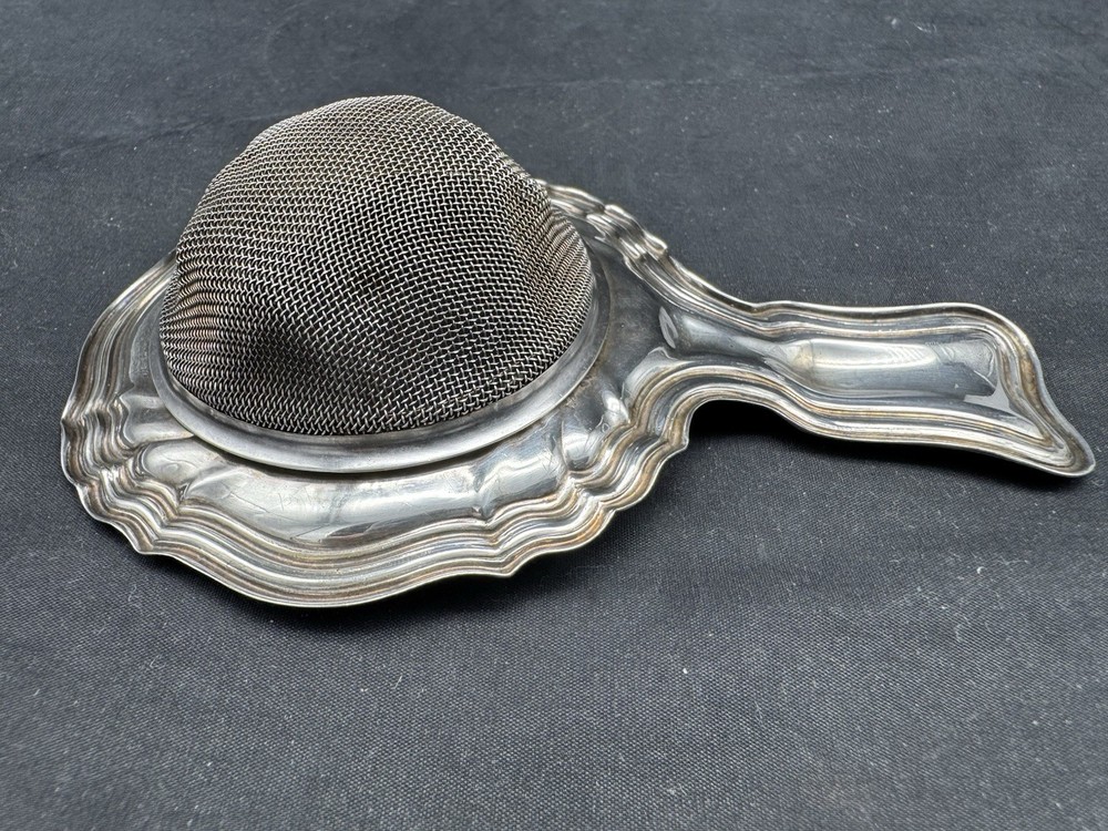 Vintage German 835 Silver Tea Strainer, 27 grams