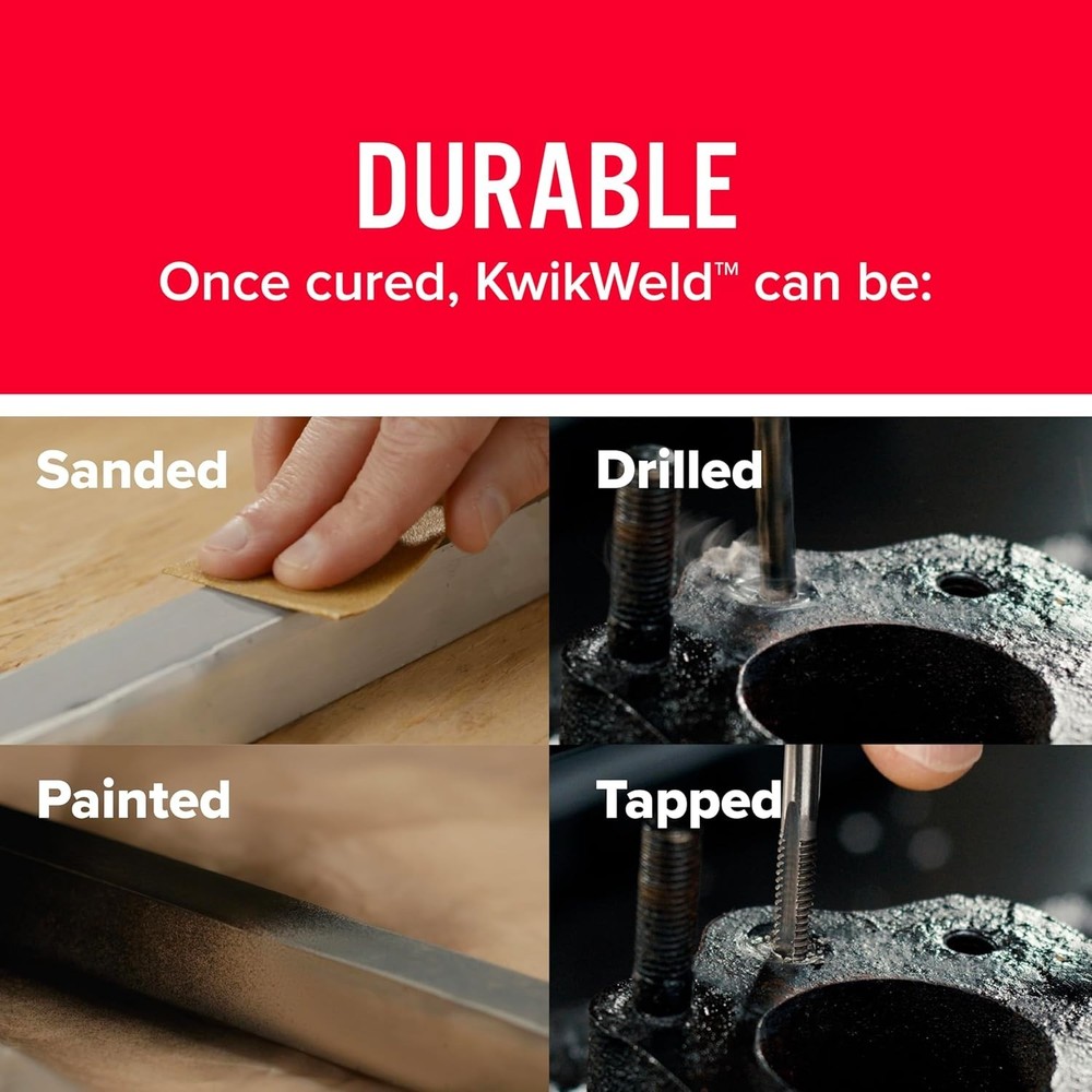 Rapid 2oz KwikWeld Epoxy - Paintable, Sandable, Multi-Surface Repair Solution