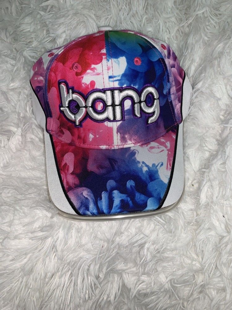 Bang Energy Drink Utility Backpack Cotton Candy Blue & HAT BUNDLE PRE-OWNED