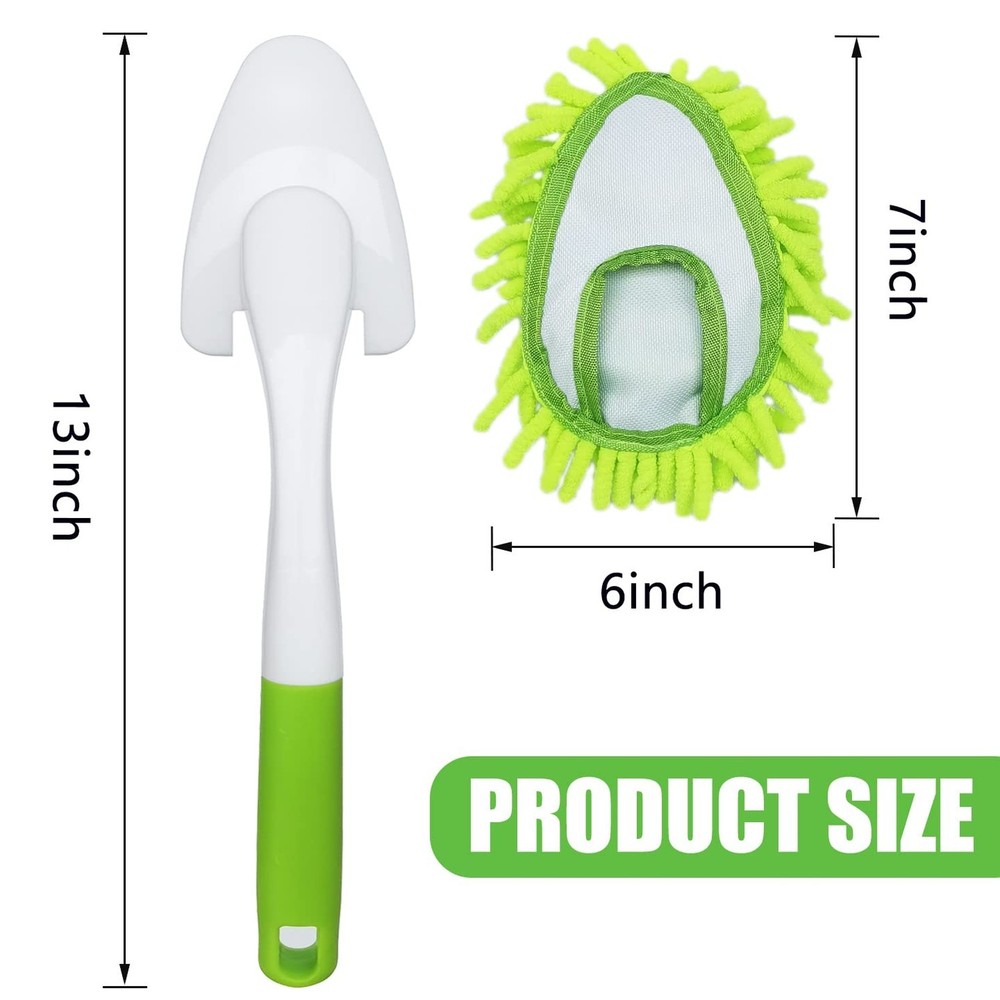 16 Inch Microfiber Duster Kit with 4 Pcs Duster Head, Feather Dsters, Washabl...