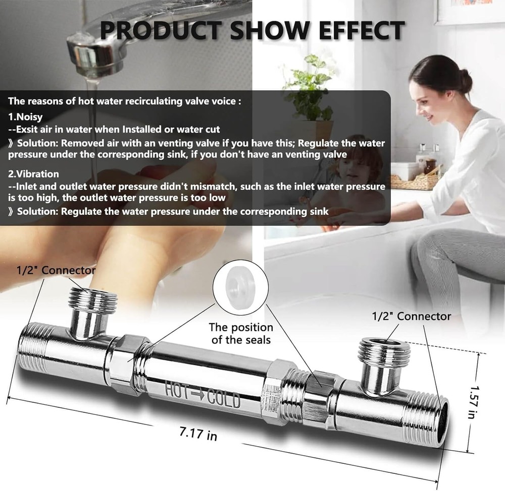 Sensor Valve Fit for Watts Instant Hot Water Recirculating Pump Bypass Valve 304
