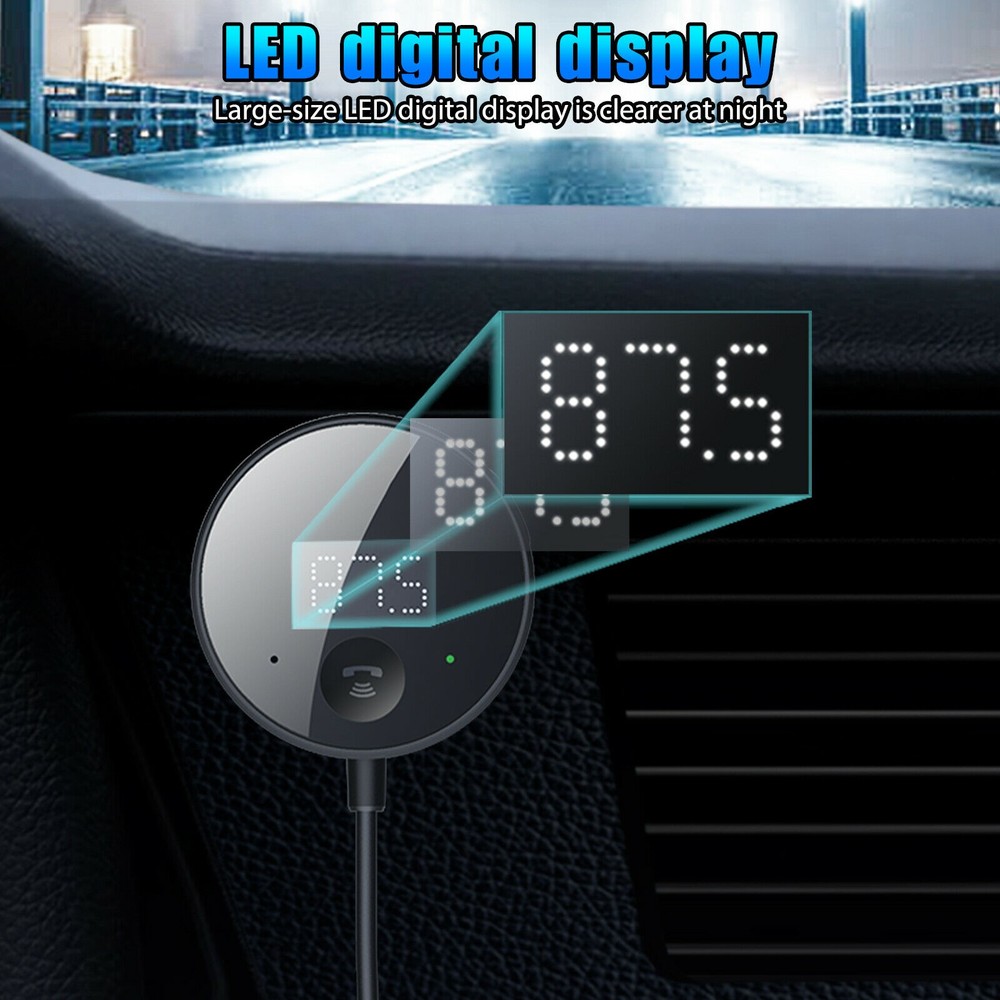 Plug&Play USB Bluetooth Wireless Car FM Transmitter Aux Stereo Audio Receiver