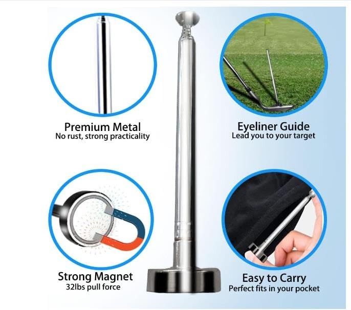 Golf Alignment Rods, Golf Alignment Stick Corrector Lie Angle Tool, Golf
