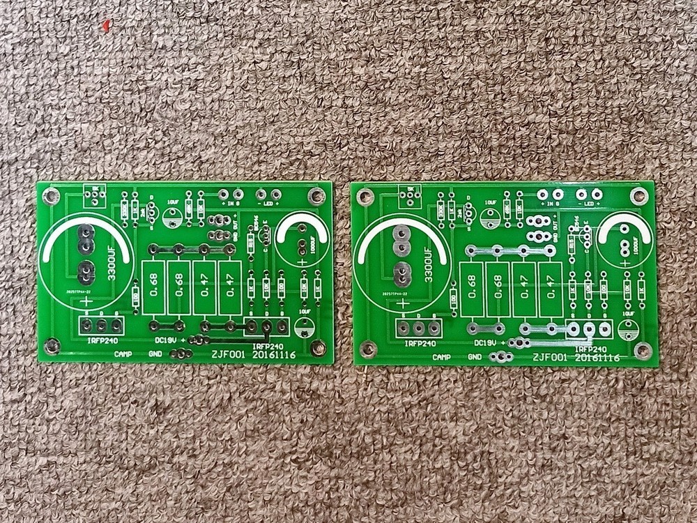 2 pcs ACA FET & MOSFET single ended output power amplifier PCB