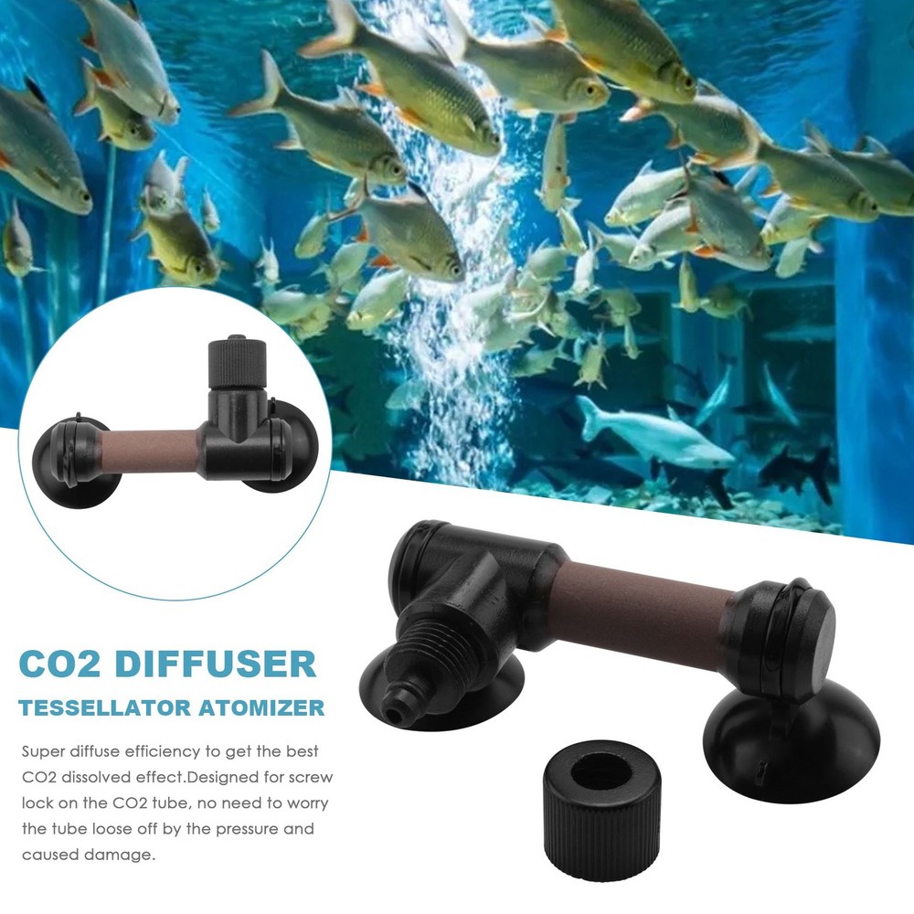 3X(Fish Tank Plastic Aquarium CO2 Diffuser Tessellator Atomizer Dual8273