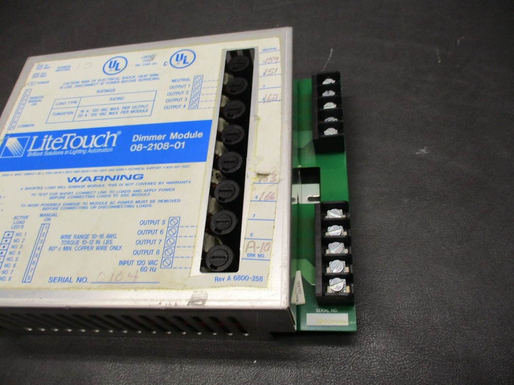 LiteTouch / Savant Dimmer Module Board 08-2108-01 120V