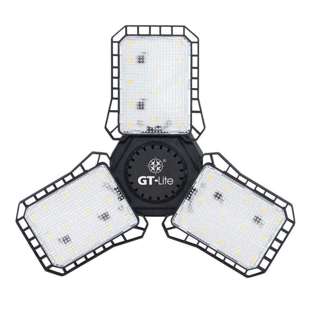GT-Lite 3000 Lumen 3-Panel Adjustable Daylight 5000K LED Light Bulb 30,000 Hour