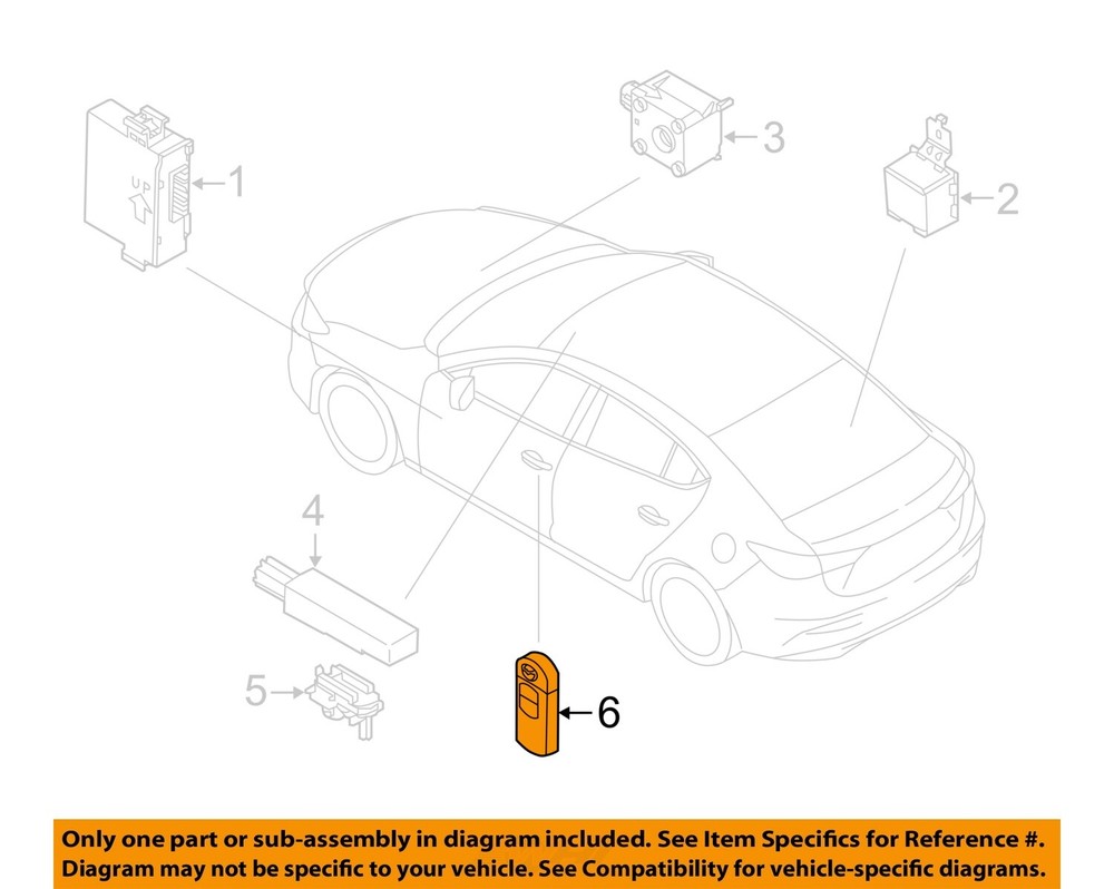 MAZDA OEM 19-25 3 Electrical Keyless Entry Components-Transmitter BCYN675DYB
