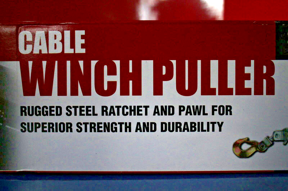 HAUL MASTER CABLE WINCH PULL WITH A 1200 LB CAPACITY ITEM 30131