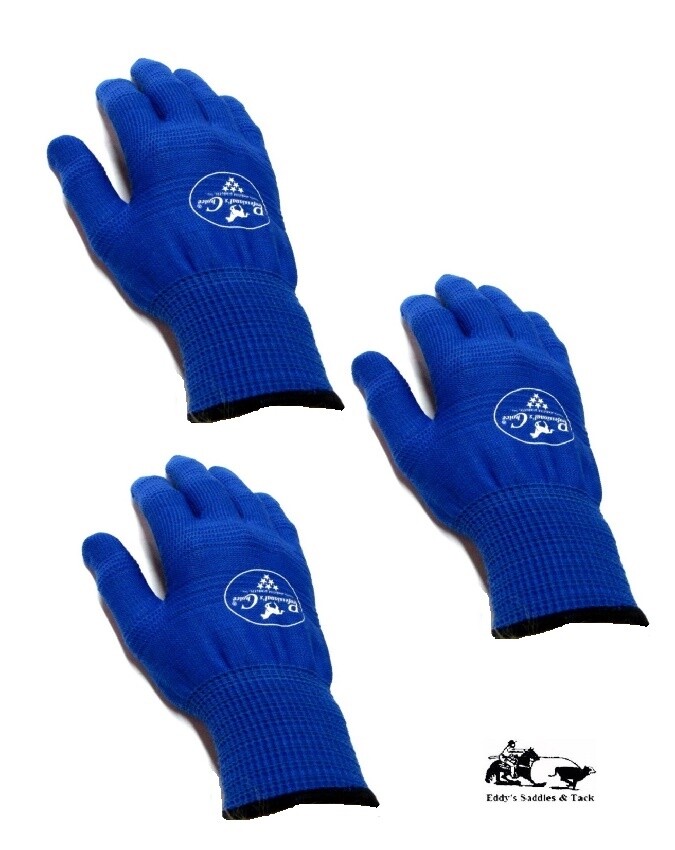 Professionals Choice Roping Glove 3-Pack Blue Medium or Large Right Hand