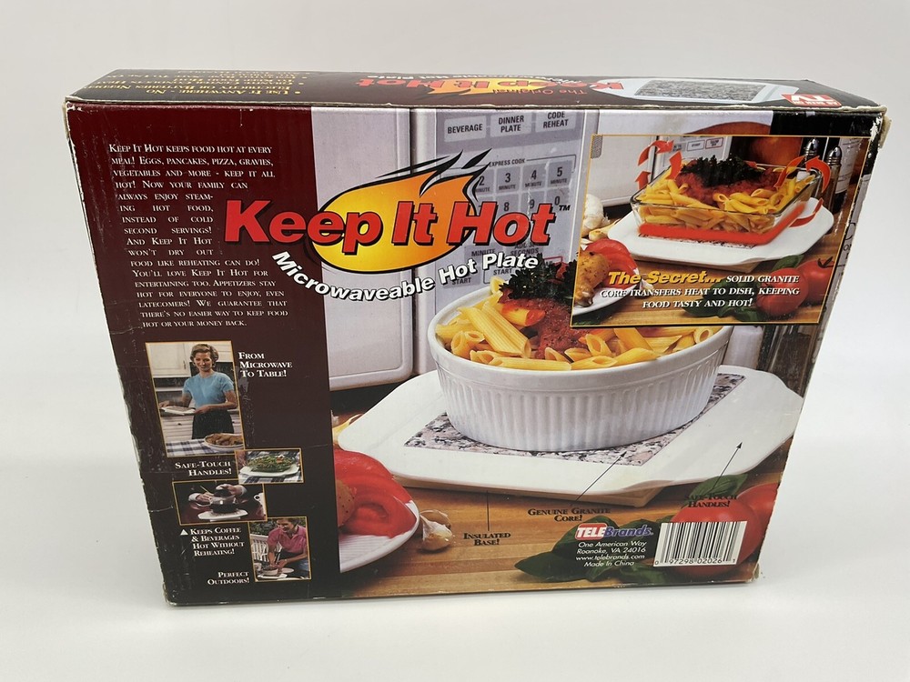 Keep it hot microwaveable Hot Plate, granite core