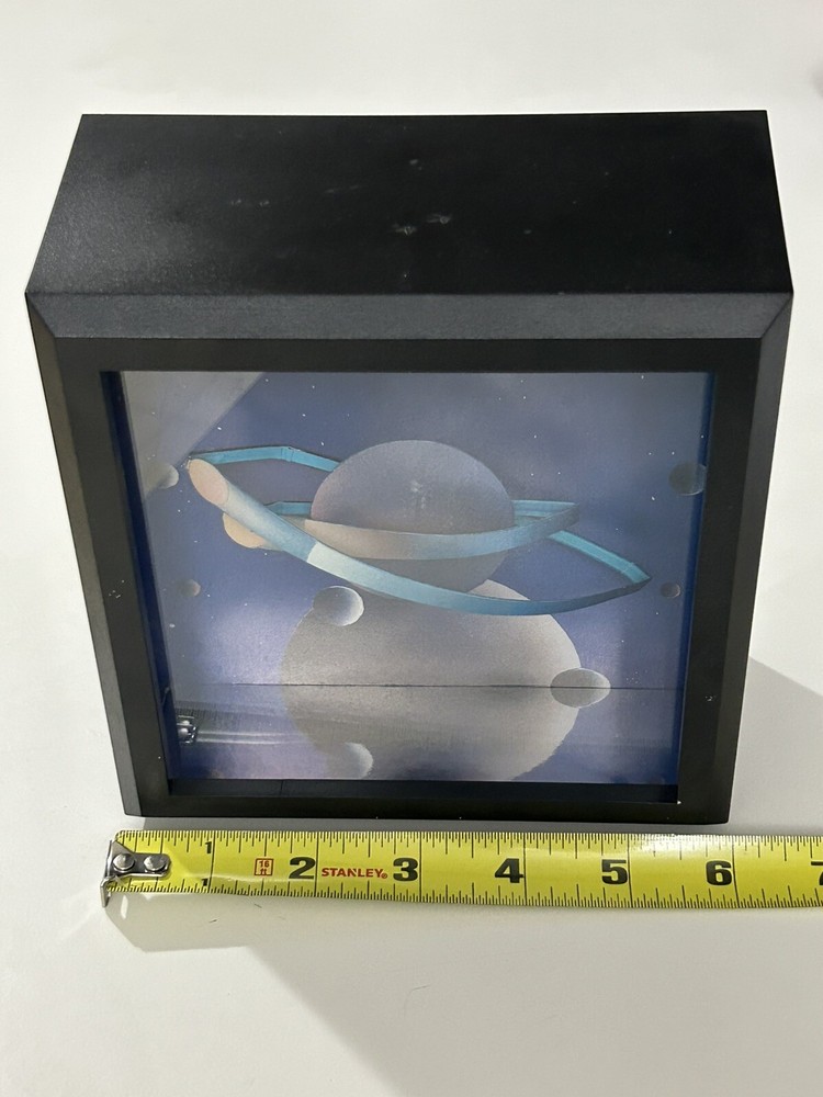 Outer Space Desk Clock by Douglas Chalk 1987 Postmodern German Quart Tested