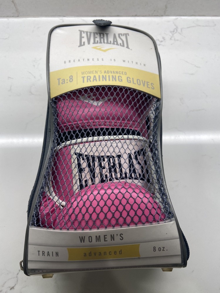 Everlast Women's Advanced Pink Training Gloves TA:8 EUC