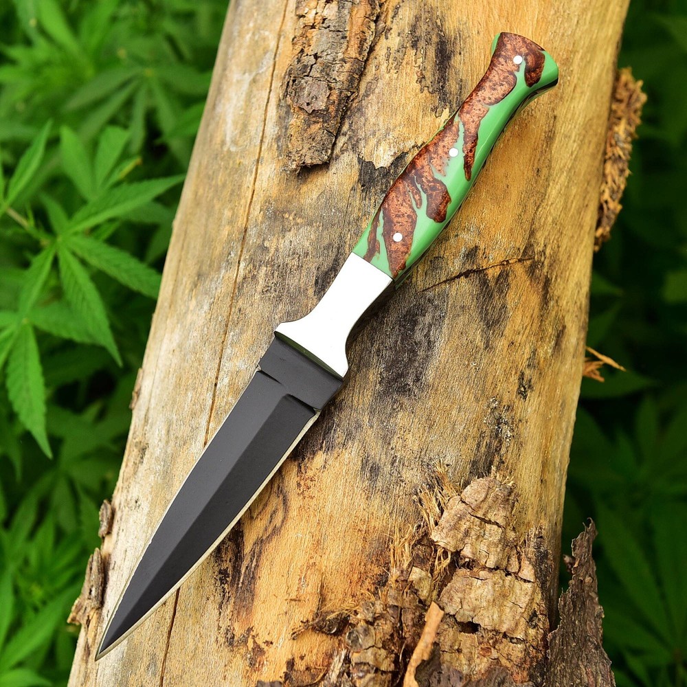 9" Double-Edged Military Dagger boot Knife full tang Boot knife Neck Throwing