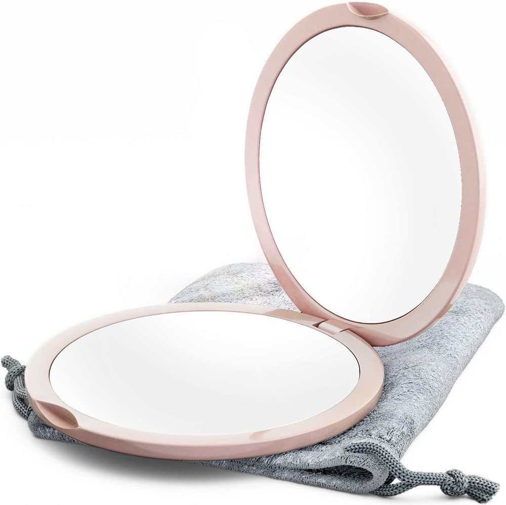 Magnifying Compact Mirror | 1X/10X Magnification | 4" Small Pocket Purse Double