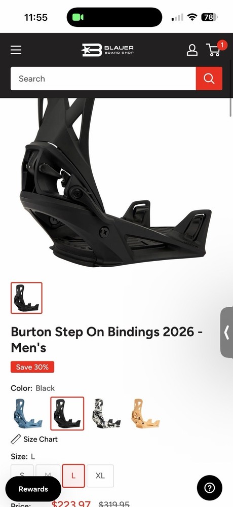 Burton Snowboard Bindings/Boost 2026 step on
