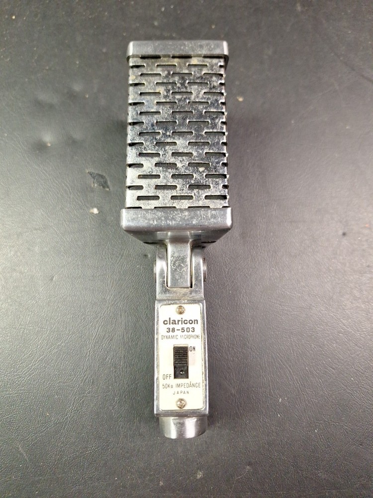 VINTAGE CLARICON 38-503 DYNAMIC CLASSIC MICROPHONE TESTED *READ*