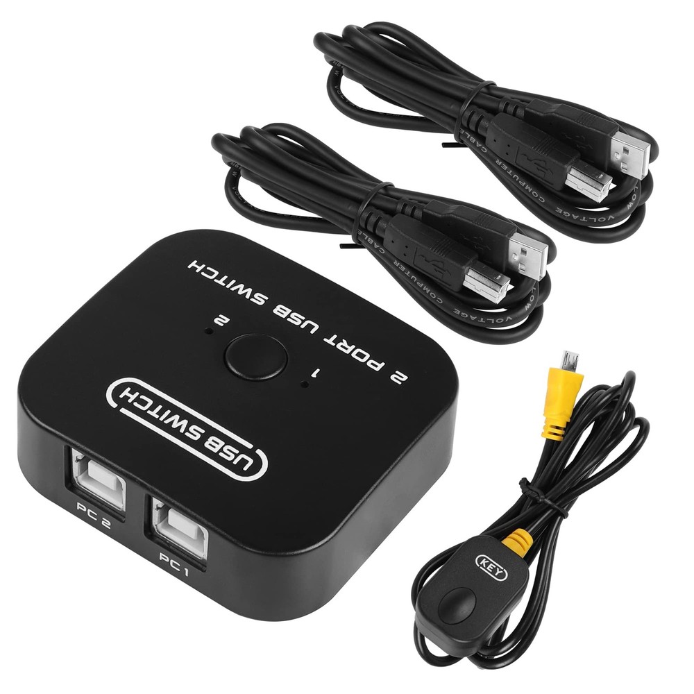 USB Printer Sharing KVM Switch, Switching Without Drivers. Share Keyboard Mou...