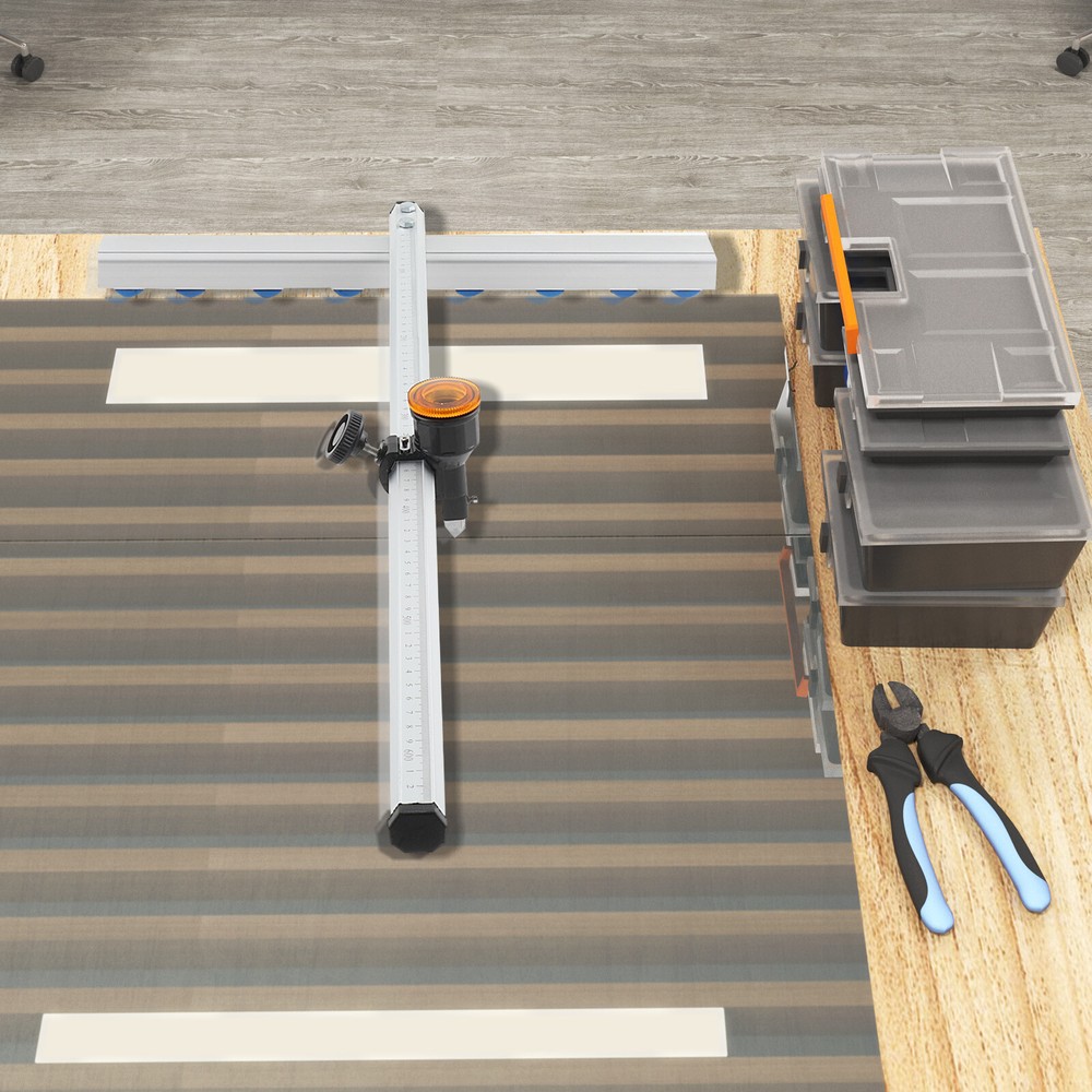 60cm T-Shaped Glass Cutting Tool Push Glass Cutter,Automatic Control Oiling